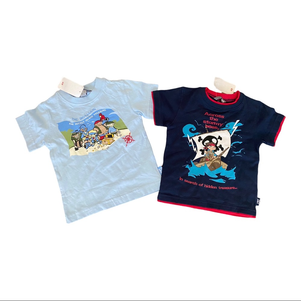 NWT H&M Pirate Themed SHIRTS Tops 18 months Lot of 2